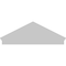 Ekena Millwork Peaked Cap 3 Spoke Architectural PVC Combination Pediment, 56"W x 20-7/8"H x 2-3/4"P (Pitch 6/12) PEDPC056X210PKC03 - alternate 2